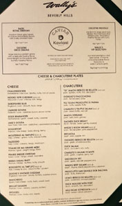 Wally's Cheese & Charcuterie List