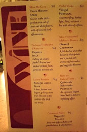 Bolita Wine List