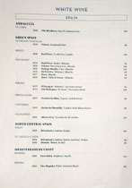 San Laurel Wine List: White