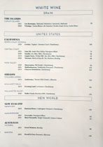 San Laurel Wine List: White