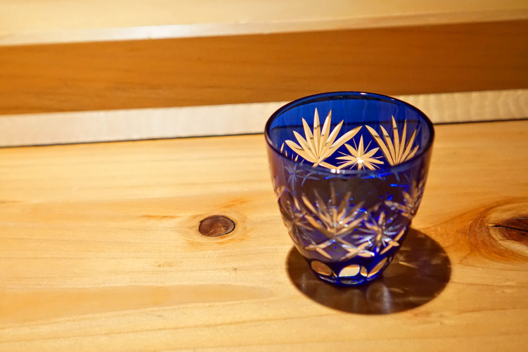 Sake in Kiriko Glass