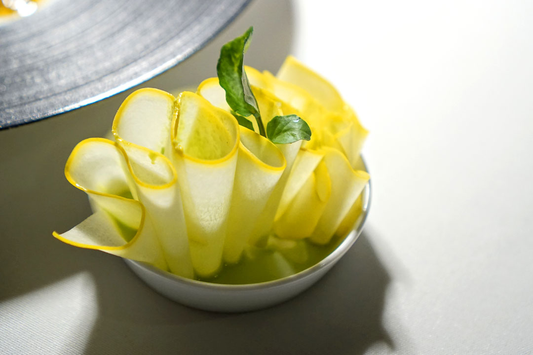 Patty Pan Squash in a Jalapeño & Watercress Vinaigrette