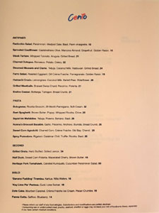 Cento Pasta Bar Menu