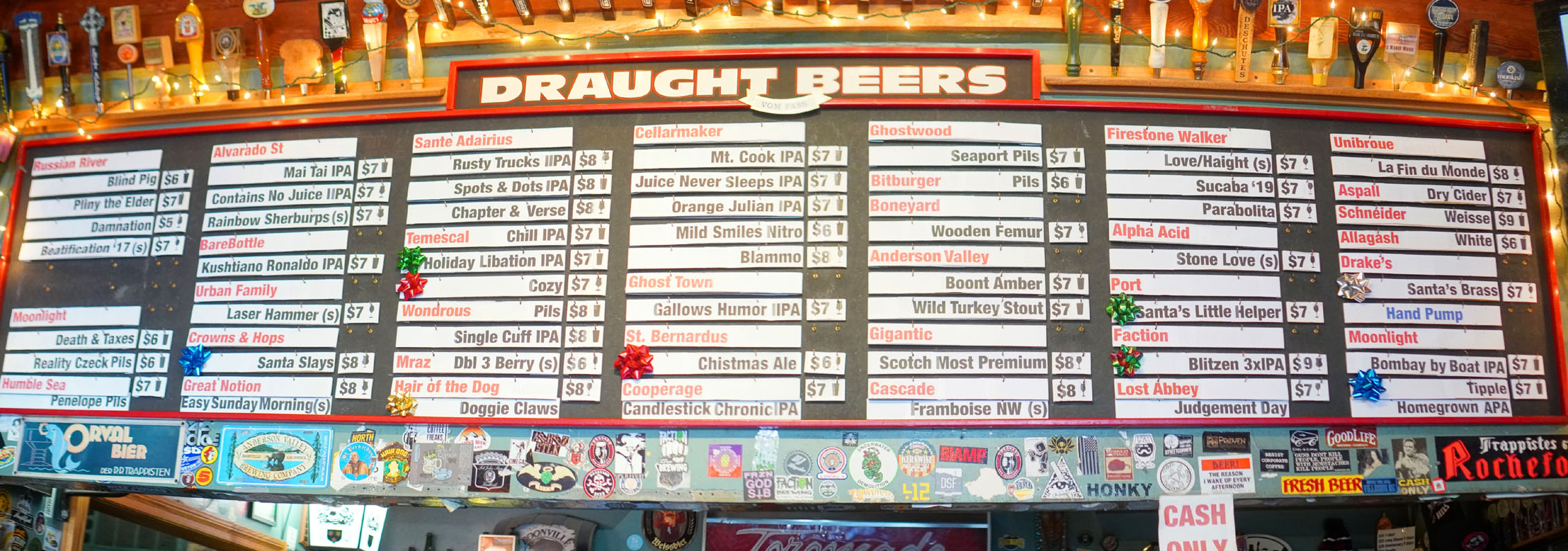 Toronado Tap List