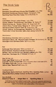 Eszett Wine List