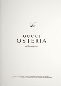 Gucci Osteria da Massimo Bottura Menu: Cover