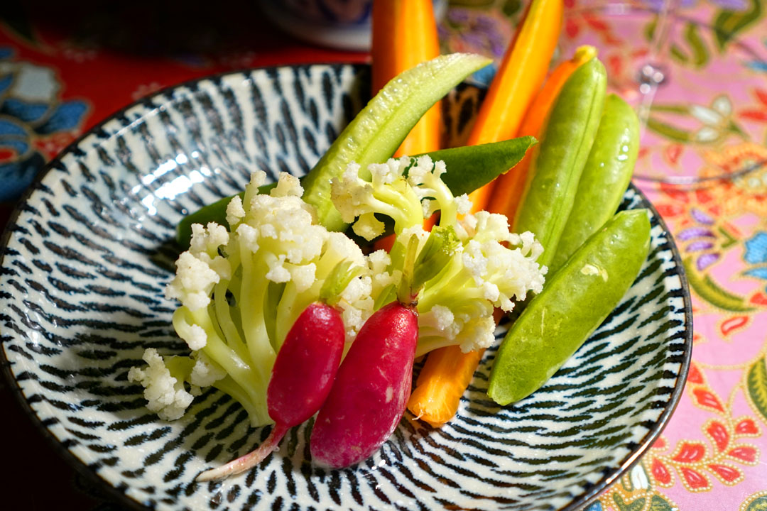 Crudités of Nantes, Persian Cucumbers, and Radishes