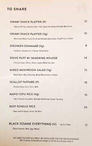 Steep After Dark Menu