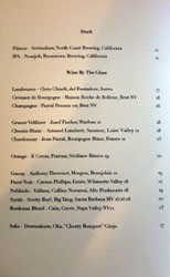 Horses Wines by the Glass List