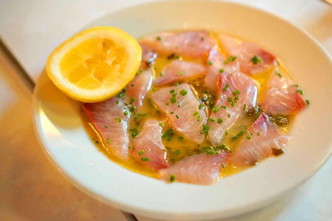 Amberjack with brown butter, lemon, capers and soy