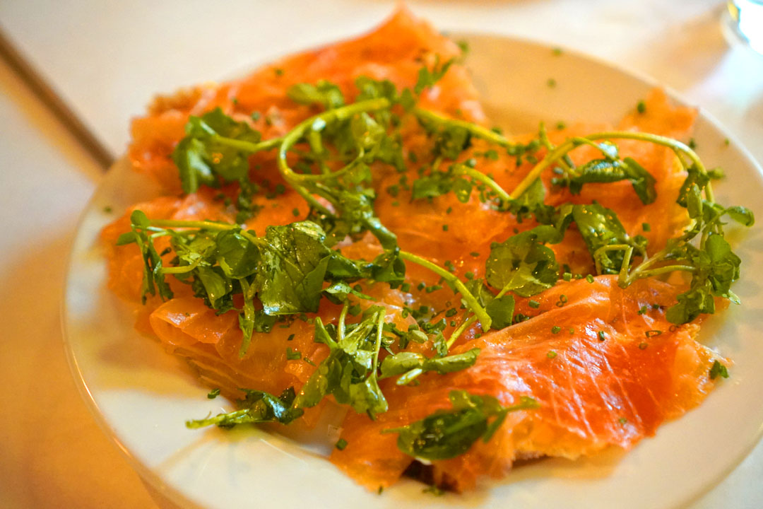 Smoked salmon lavash with cress