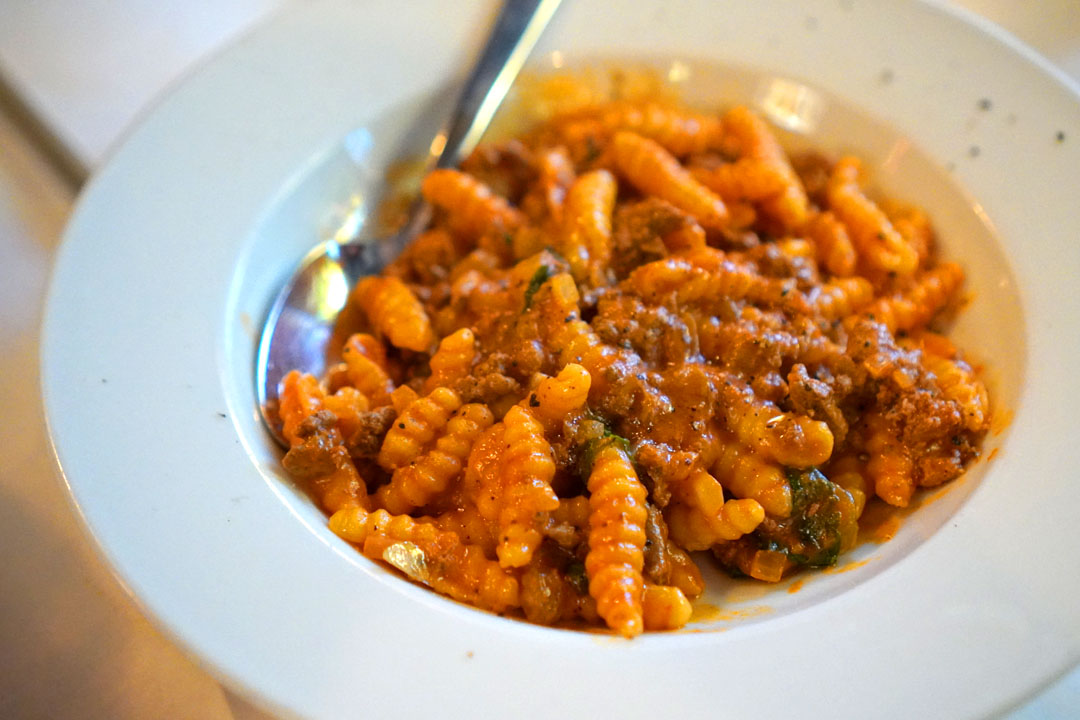 Ricotta cavatelli, duck liver, sauternes and mint