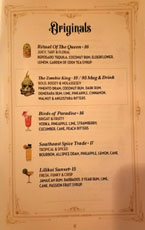 Strong Water Menu: Originals