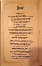 Strong Water Menu: Beer