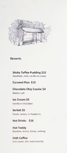 Gigi's Dessert Menu