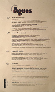 Agnes Menu