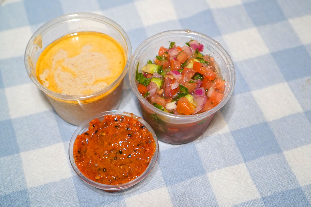 Tahini + Green Salad + Fankoush Sauce