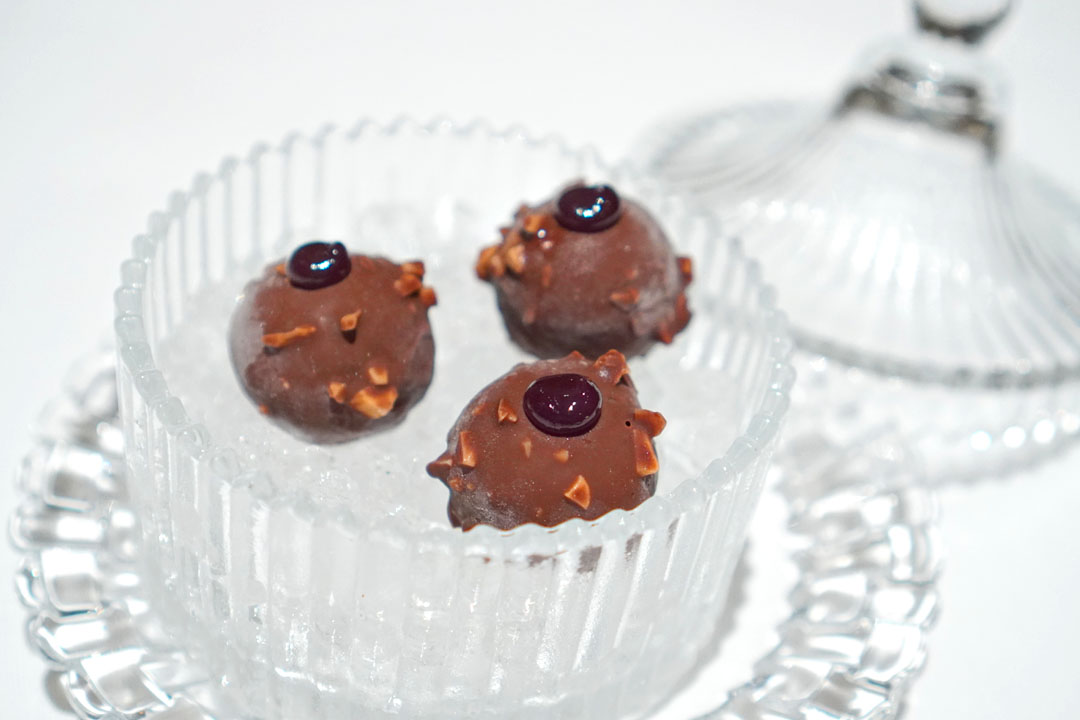 Port Wine Bonbons, Salted Marcona Almonds