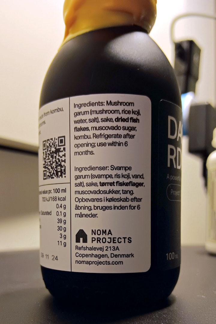 Noma Dashi RDX (Ingredients)