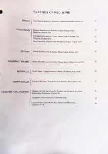 Eleven Madison Park Wines by the Glass List: Red