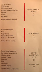 American Bar Cocktail List