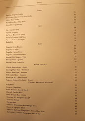 The Clove Club Spirits List