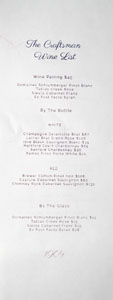 The Craftsman 1904 Wine List