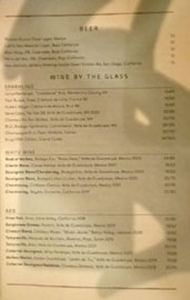 Valle Wines by the Glass List