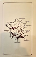 Butcher's House Brasserie Wine List: French Wine Regions Map