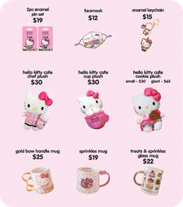 Hello Kitty Grand Cafe Merch Menu