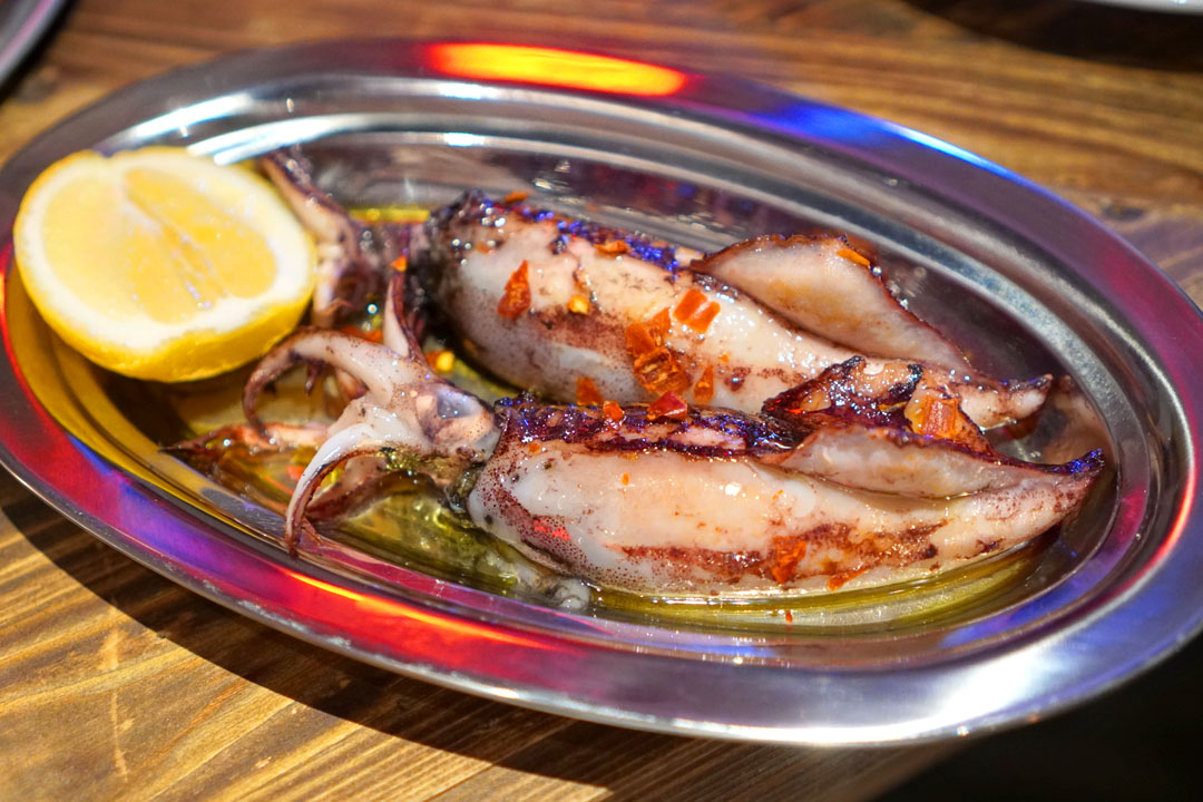 grilled spear squid