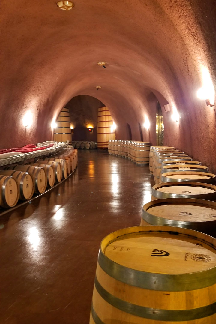 Curved Hall with Barrels