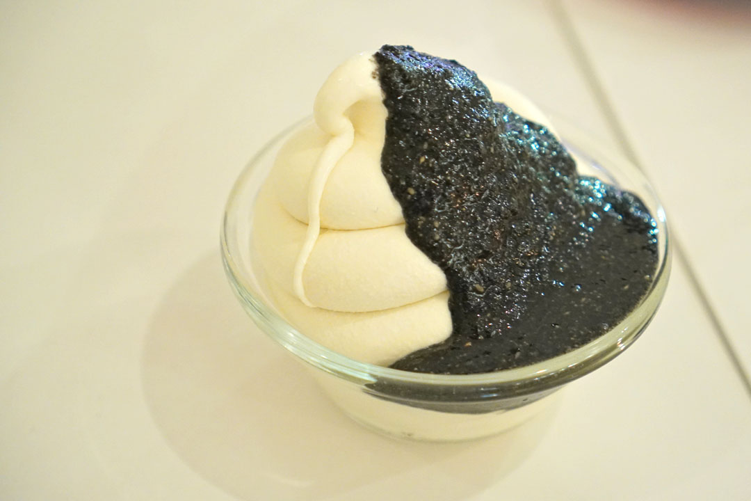 Straus Creamery Organic Vanilla Soft Serve + Black Sesame Crunchy Butter