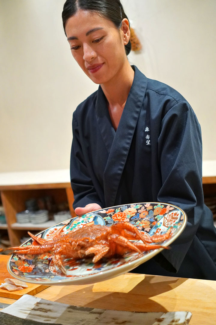 Chef Nozomi Mori Shows Off Her Hairy Crab