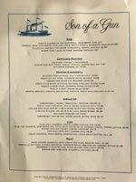 Son of a Gun Menu