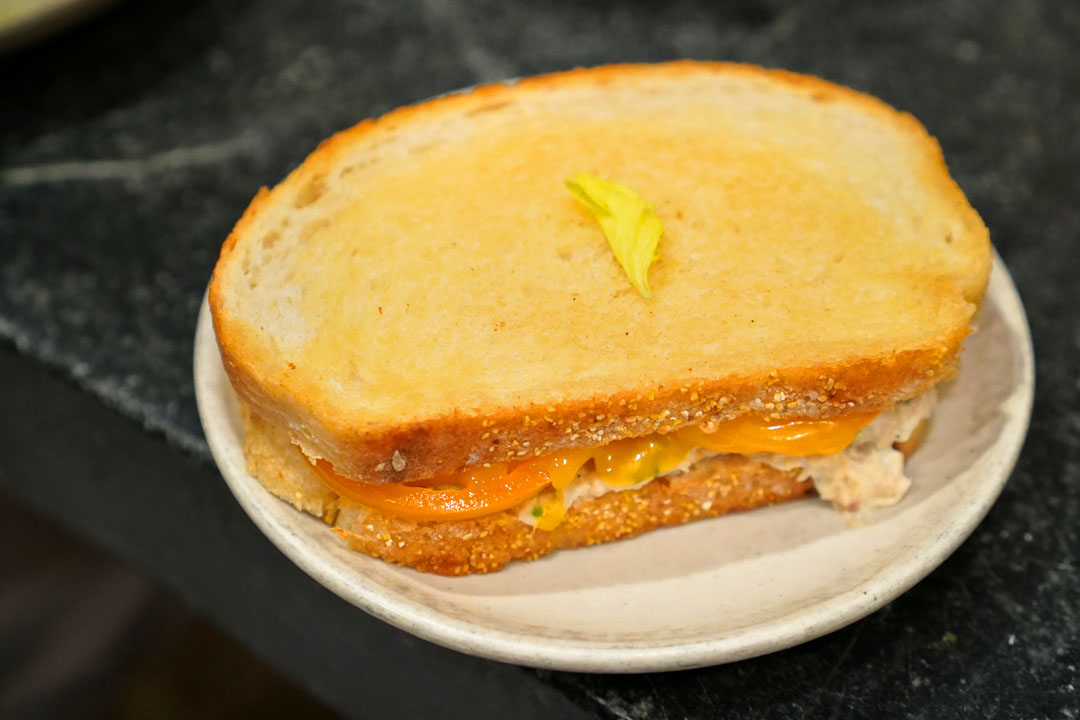 Tuna Melt, Cheddar, Tomato, Crème Fraiche, Rye