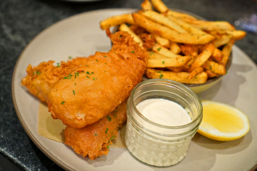 Fish and Chips, Malt Vinegar Aioli