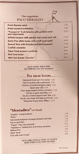 Paco Meralgo Menu: Our suggestions, For meat lovers, 'Montaditos' (on bread)