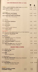 Paco Meralgo Wine by the Glass List & Beer List