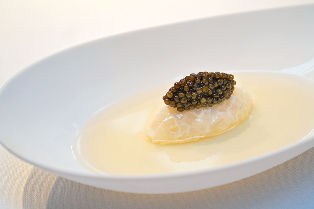 Cured Squid, Poultry Consome and Caviar