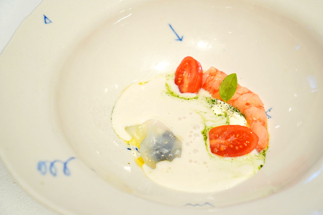 Prawn · almond · caviar