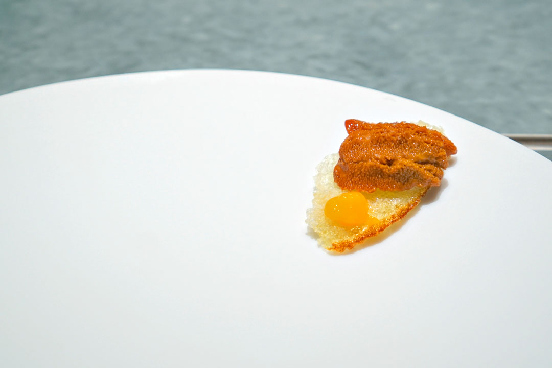 Sea Urchin | Crunchy fried egg with sea urchin