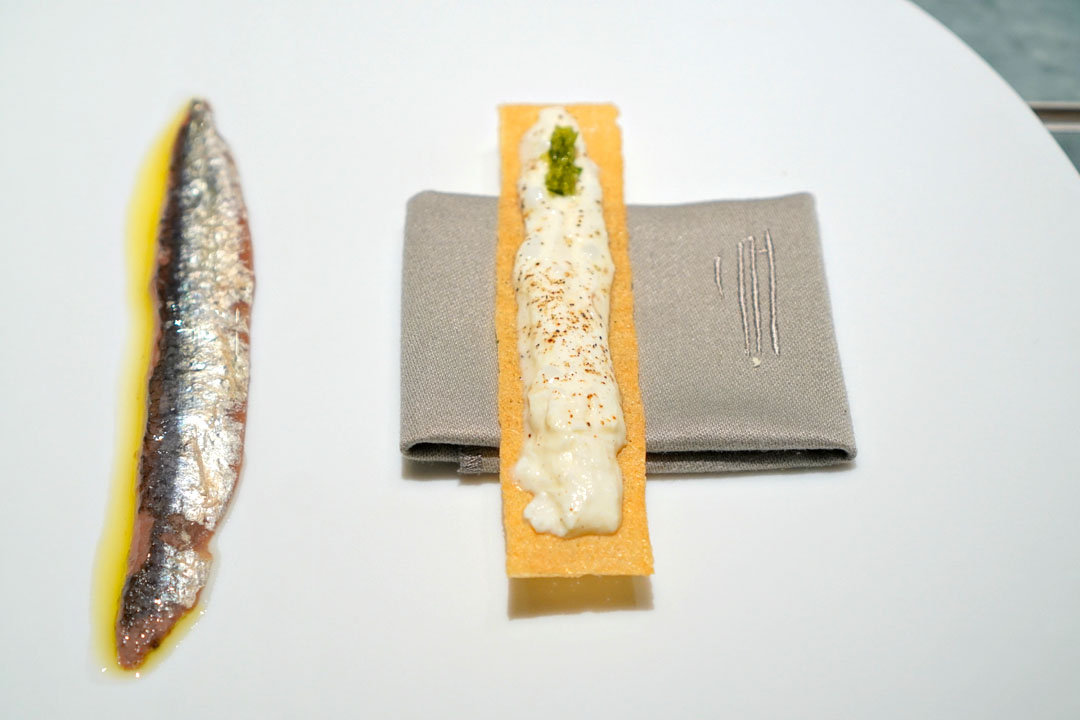 Anchovy | Milk skin and anchovy canapé