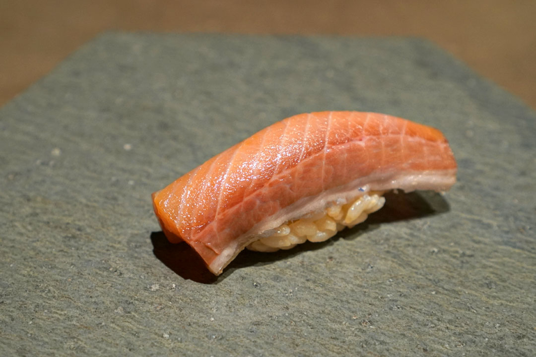 Marinated Yellowtail Nigiri with Shallot