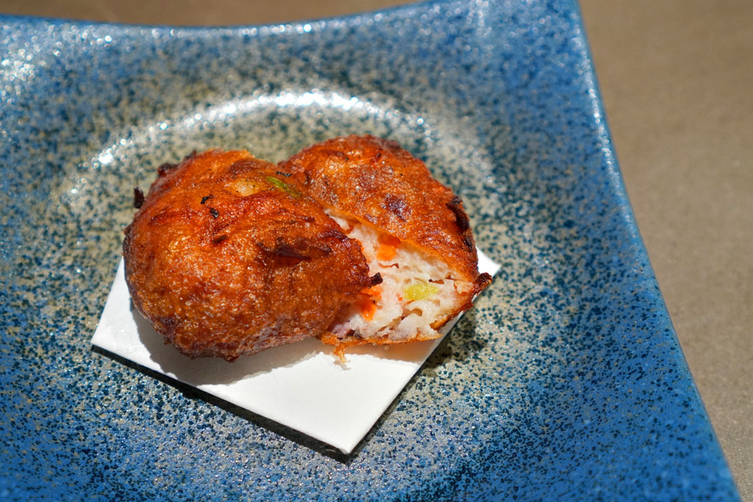 Fried Fish Cake with Cod and Seasonal Vegetables