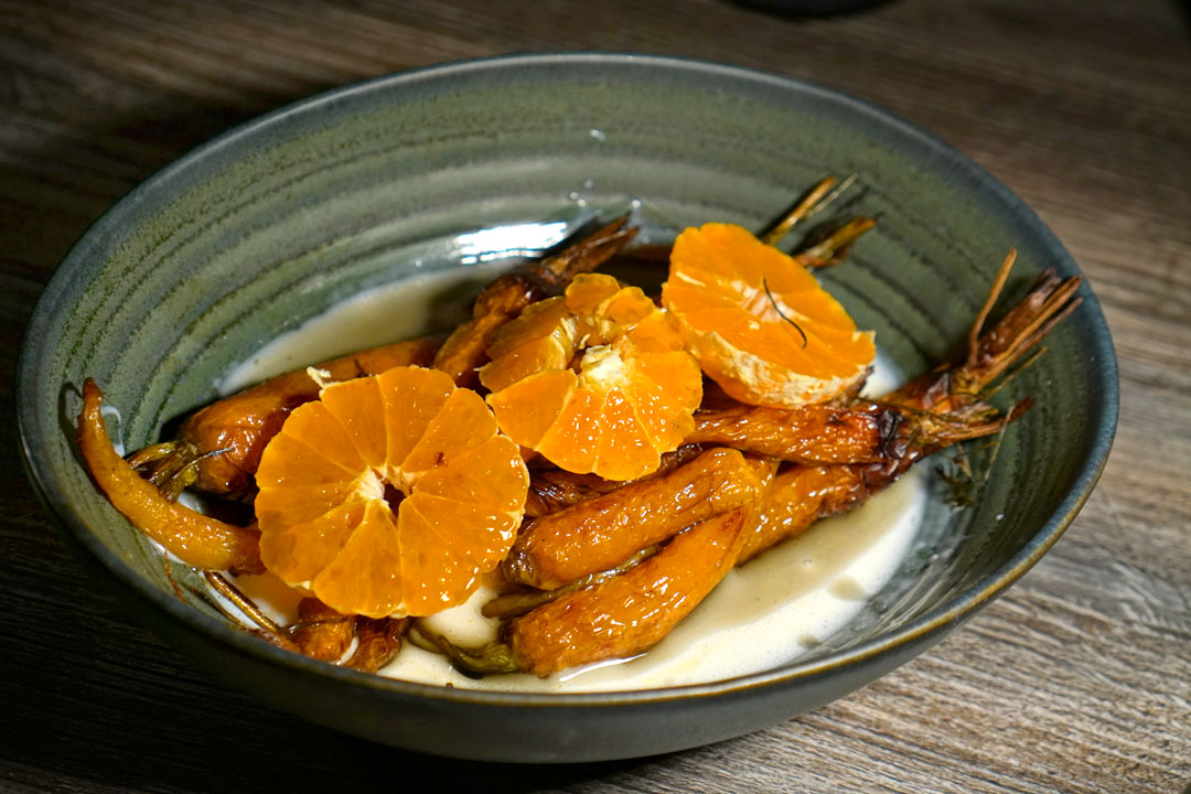 slow roasted CARROTS, '50/50 bar' buttermilk, satsuma