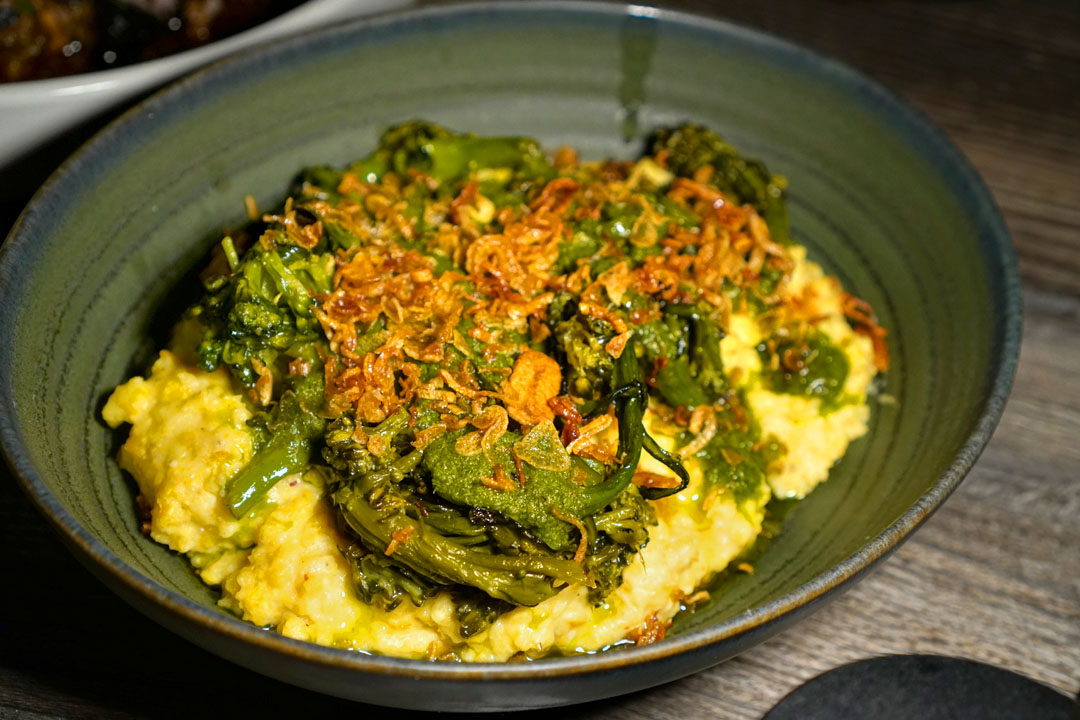 braised heirloom BROCCOLINI, tehachapi polenta, mushroom butter, tarragon zhug