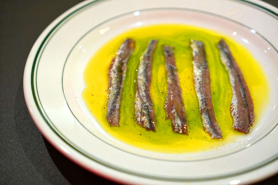 anchovies in celery leaf oil