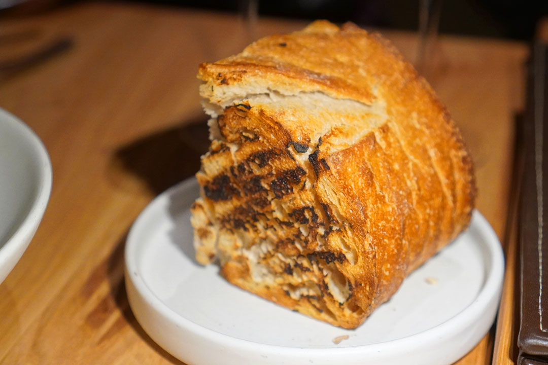 charred masa bread