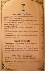 Amour Cocktail List